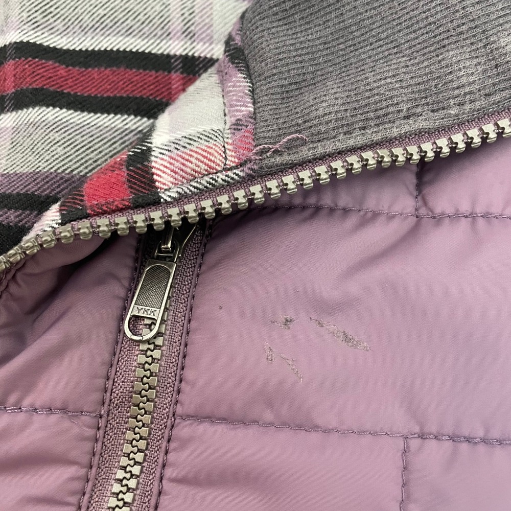 Carhartt Reversible Vest Womens Large Quilted Insulated Plaid Amoret Purple - Picture 6 of 10